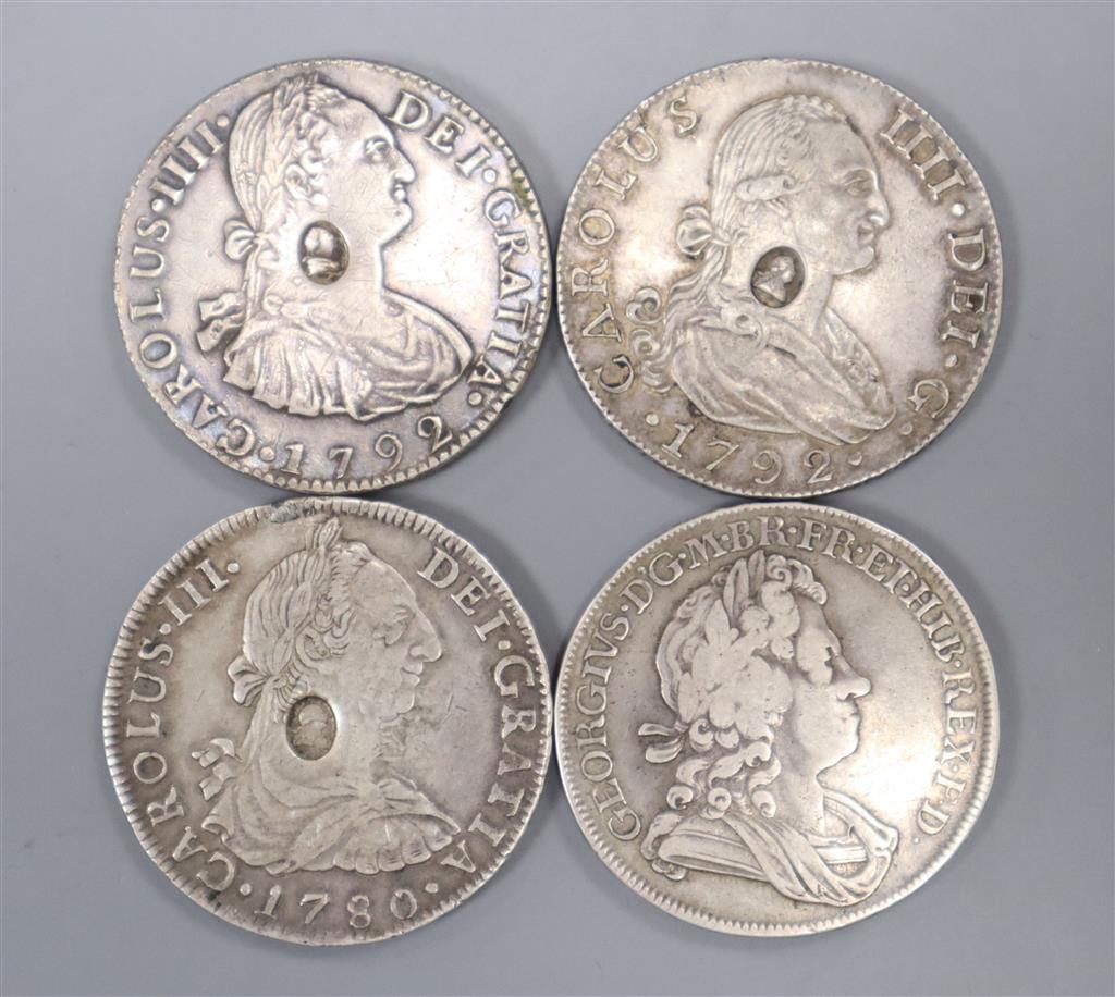Four 18th century silver coins